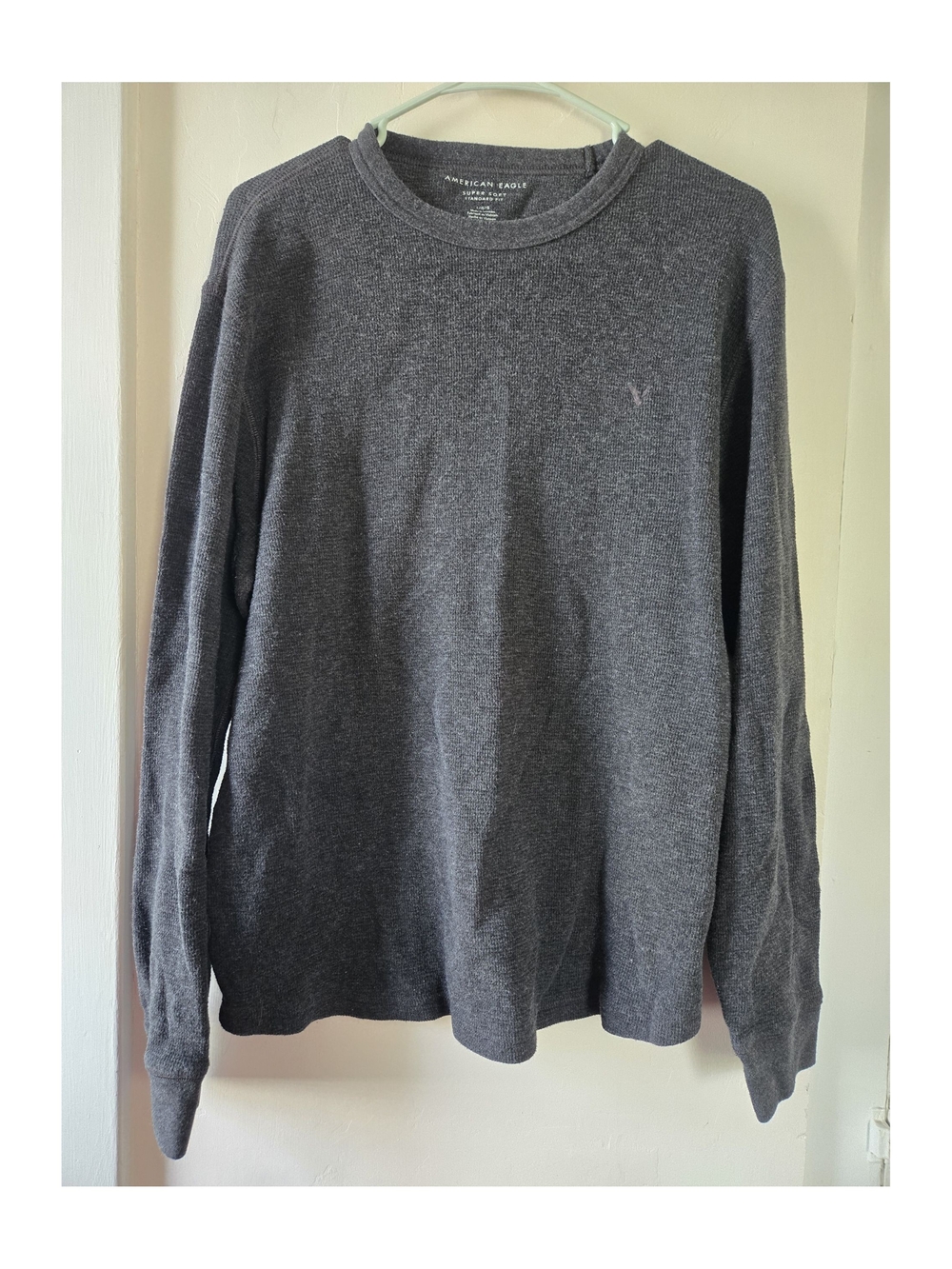 American Eagle Outfitters Long Sleeve Crewneck - Charcoal Gray